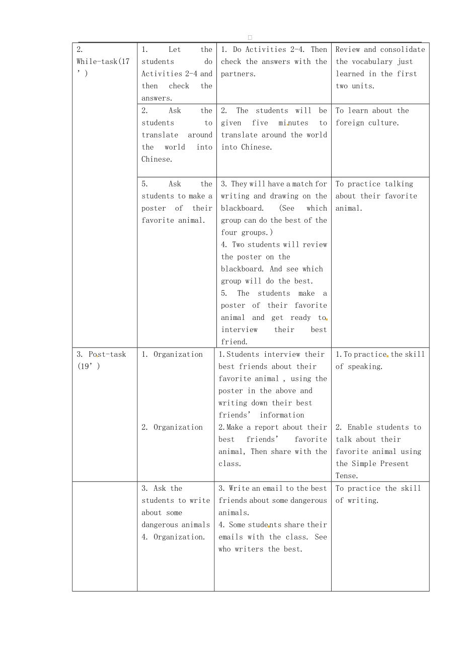 七年级英语上册 Module 6 Unit 3 Language in use教案 （新版）外研版.doc_第2页