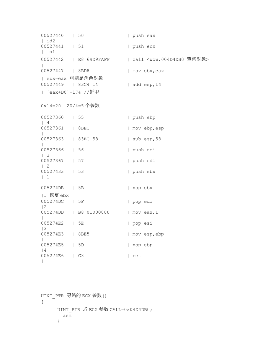 043-用xdbg和CE分析寻路功能的ECX参数与角色对象【瑞客论坛 www.ruike1.com】.txt_第3页