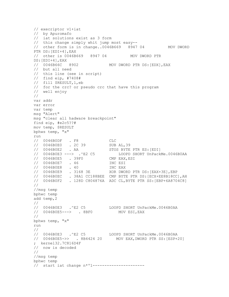 Execrypt 1.0+iat, EXECrypt 1.0.txt_第1页