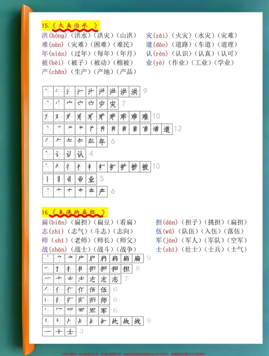 二年级上册语文生字拼音笔画组词大全‼️班主任推荐‼️二年级上册语文生字拼音笔画组词大全贴在书上熟读熟记‼️家长一定保存打印打印一份给孩子#二年级上册语文 #二年级语文 #二年级 #二年级上册#二年级语文上册 @DOU+小助手.pdf_第3页