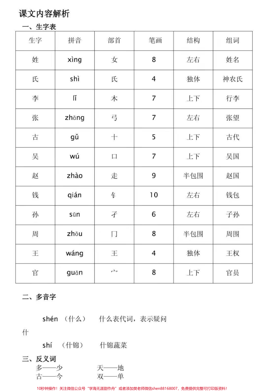 部编一年级下语文全册生字预习表（拼音+部首+笔画+结构+组词）#家长收藏孩子受益 #一年级 #学习资料分享.pdf_第2页