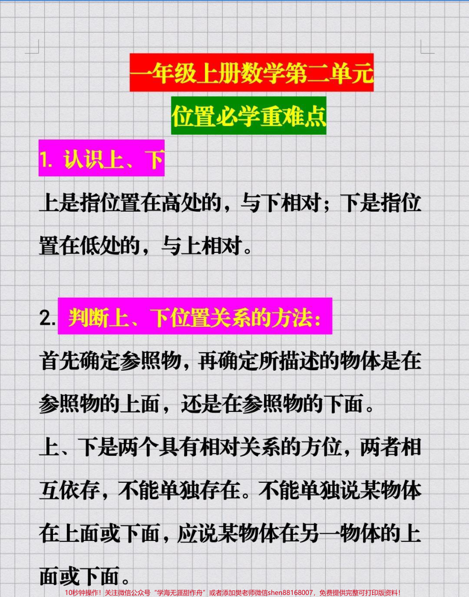 #一年级数学上册#位置与方向 #必考考点 #第一单元测试#重点知识汇总 @抖音小助手 @抖音创作者中心 @抖音热点宝.pdf_第1页