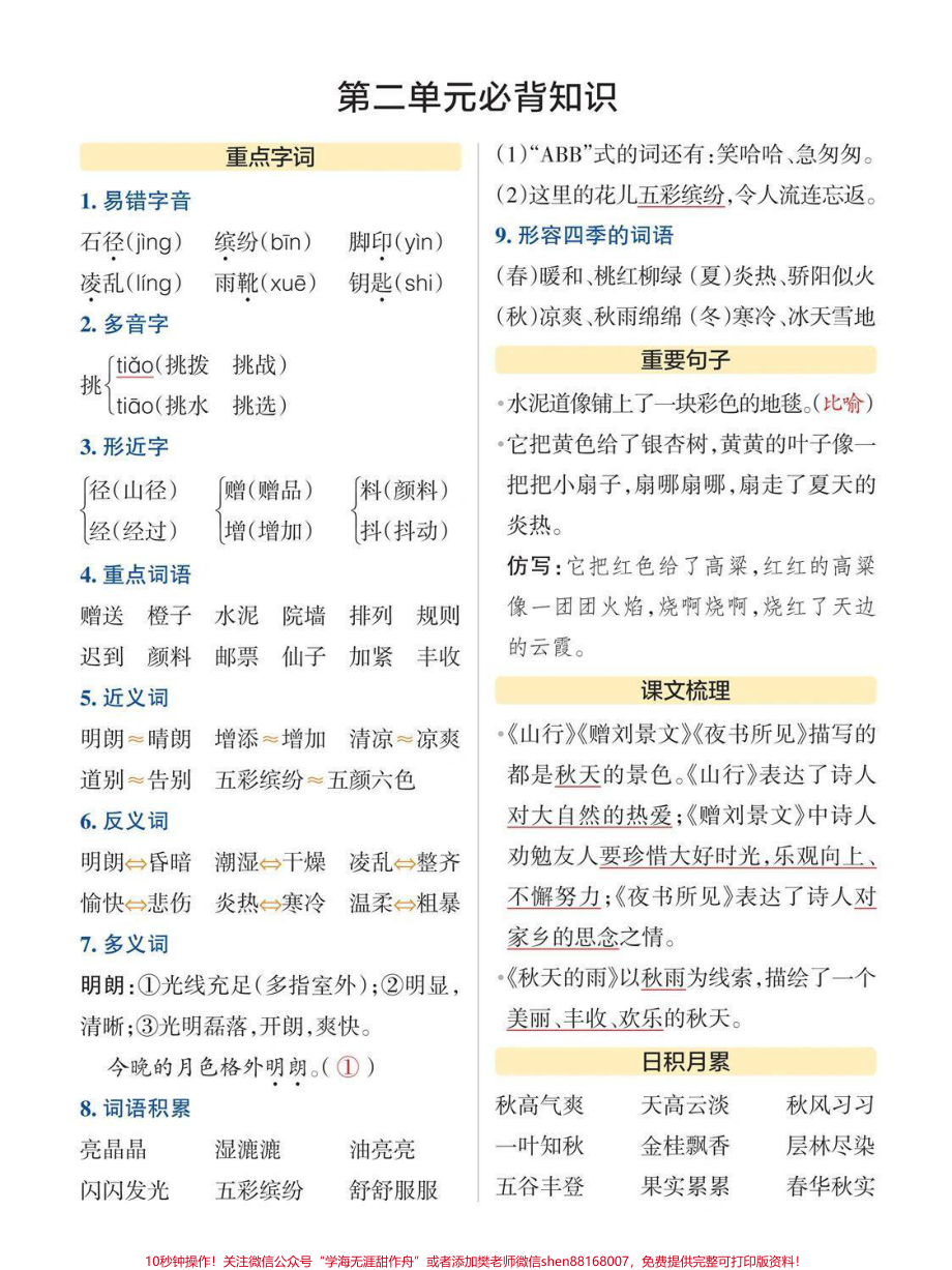 三年级语文上册必背知识点#三年级语文重点归纳.pdf_第2页