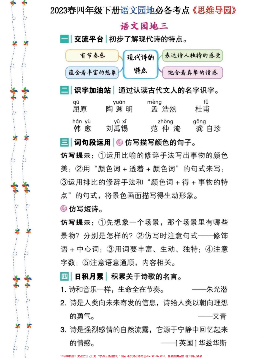 四年级语文下册语文园地必备考点和思维导图四年级下册语文思维导图和单元语文园地有电子版可打印#四年级下册语文 #四年级下册语文思维导图 #四年级下册语文园地 #四年级语文下册 #四年级下册语文重点考点复习 - 副本.pdf_第3页