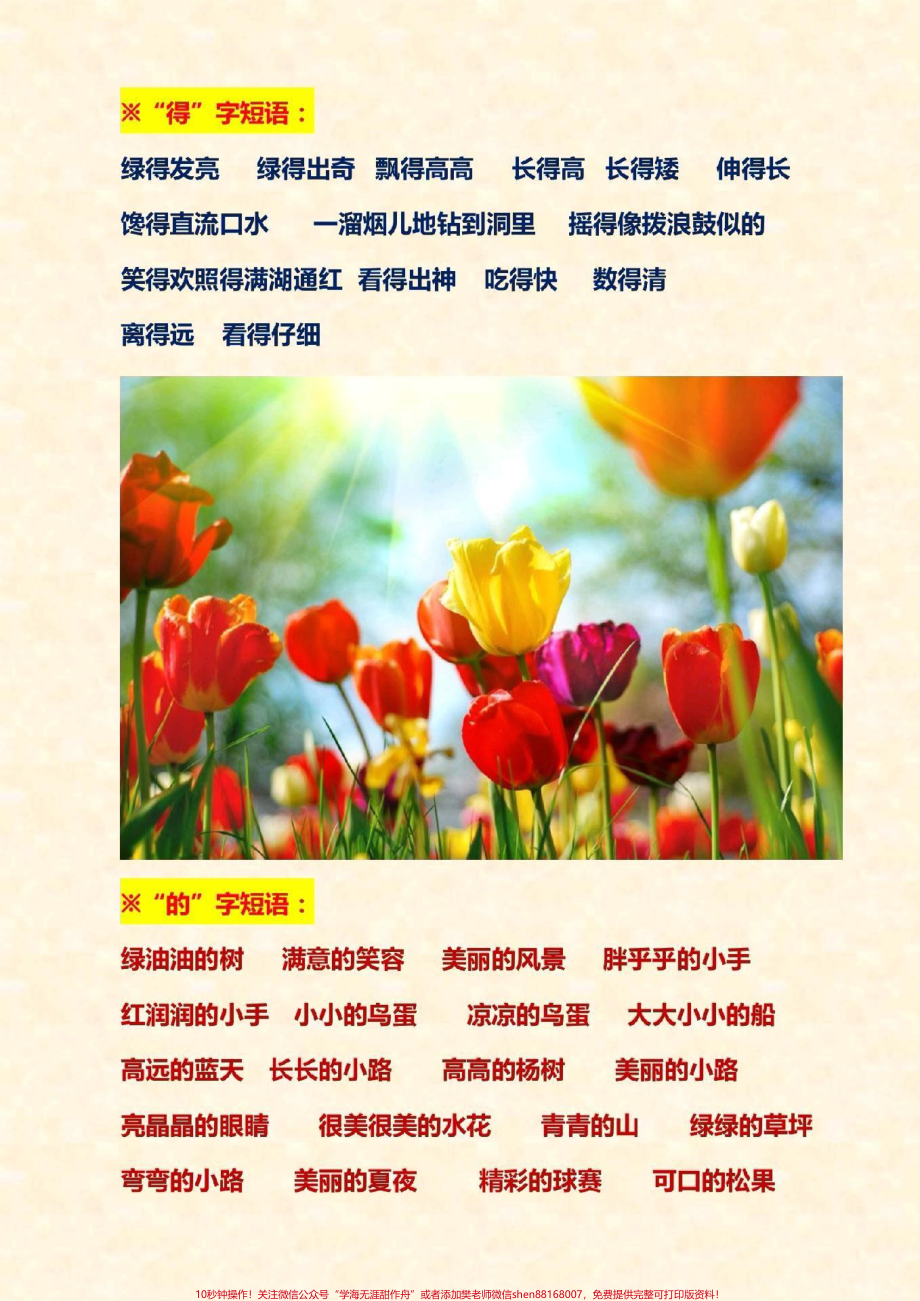 一年级语文下册词语搭配汇总#一年级语文#感谢抖音好平台.pdf_第2页