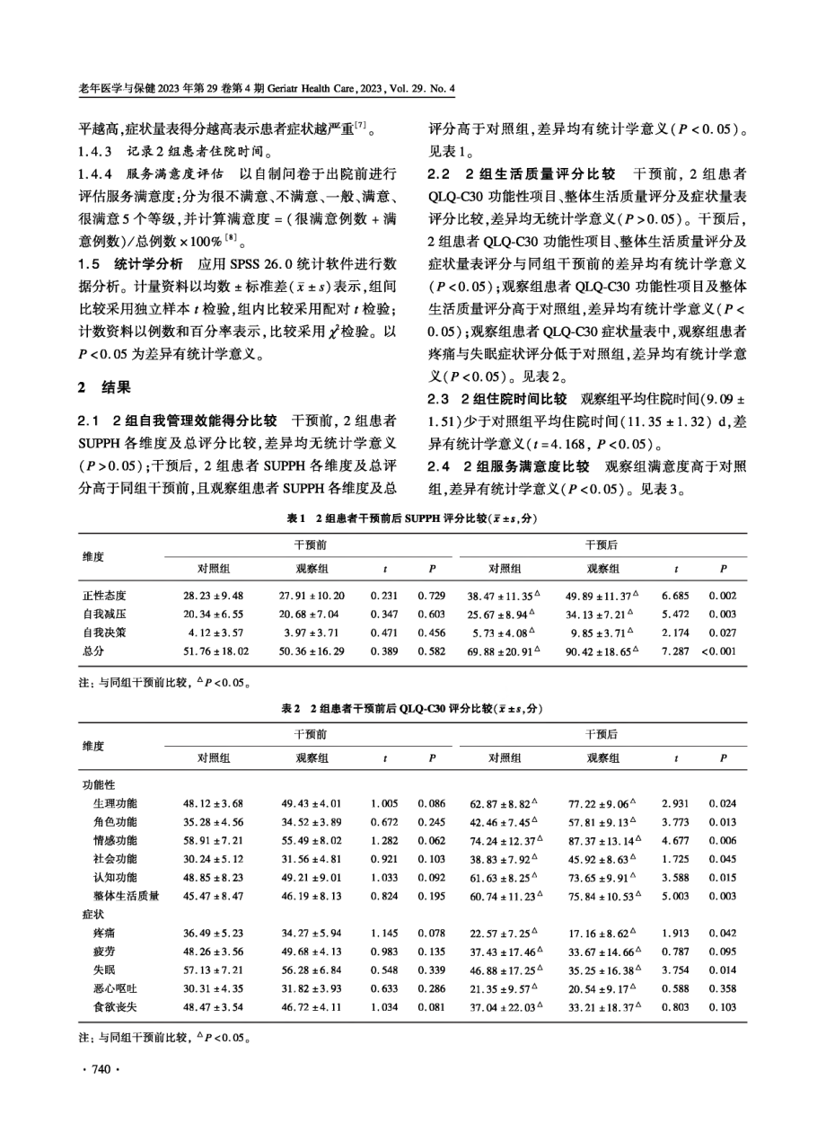 信息-知识-态度-实践理论健康管理模式在老年膀胱肿瘤患者行离子电切术中的应用效果.pdf_第3页