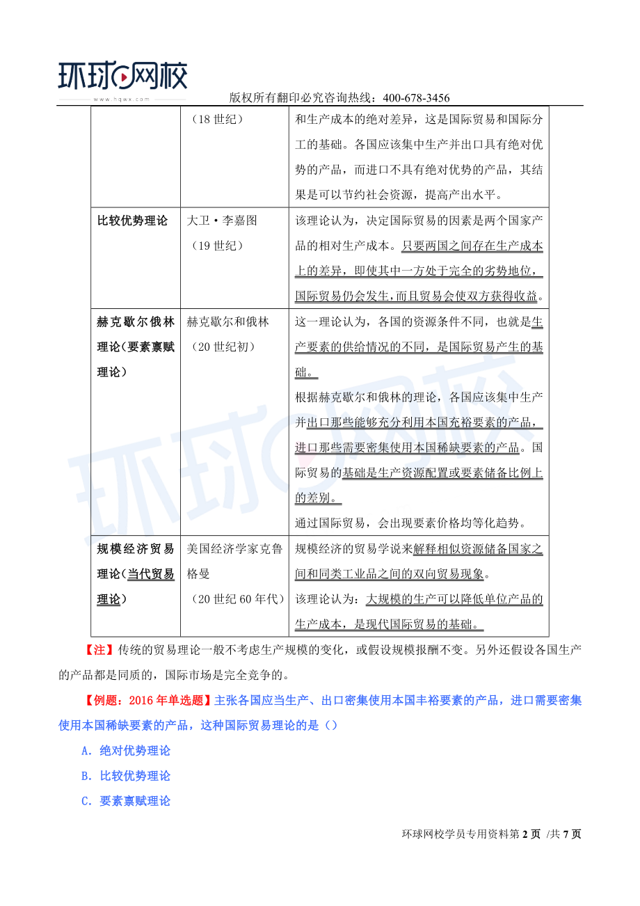 2017中级经济师-经济基础-精讲班-23、第十章国际贸易理论.doc_第2页