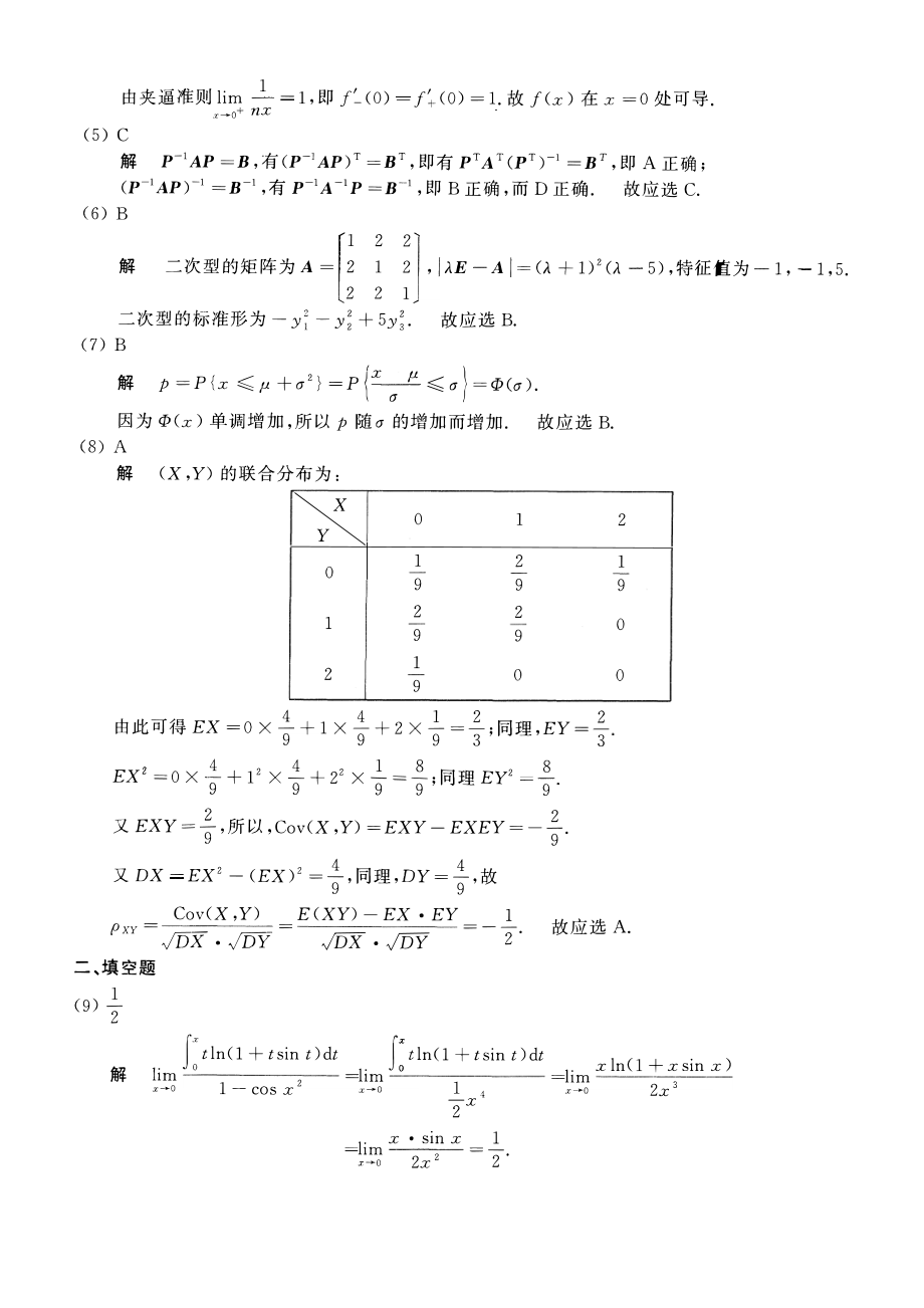 2016考研数一真题解析【公众号：考研兔】.pdf_第2页