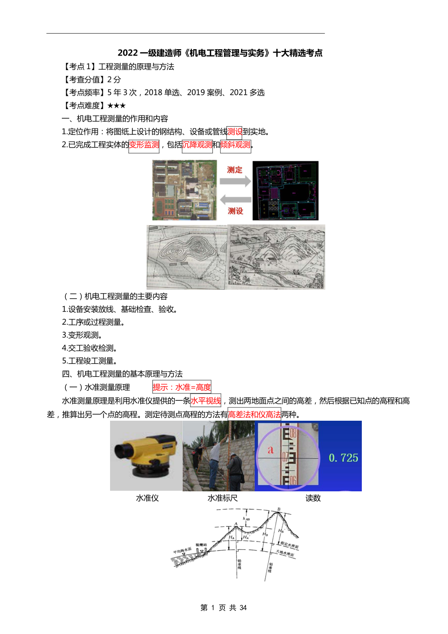 环球-一建【机电实务】《22年十大精选考点》.pdf_第1页