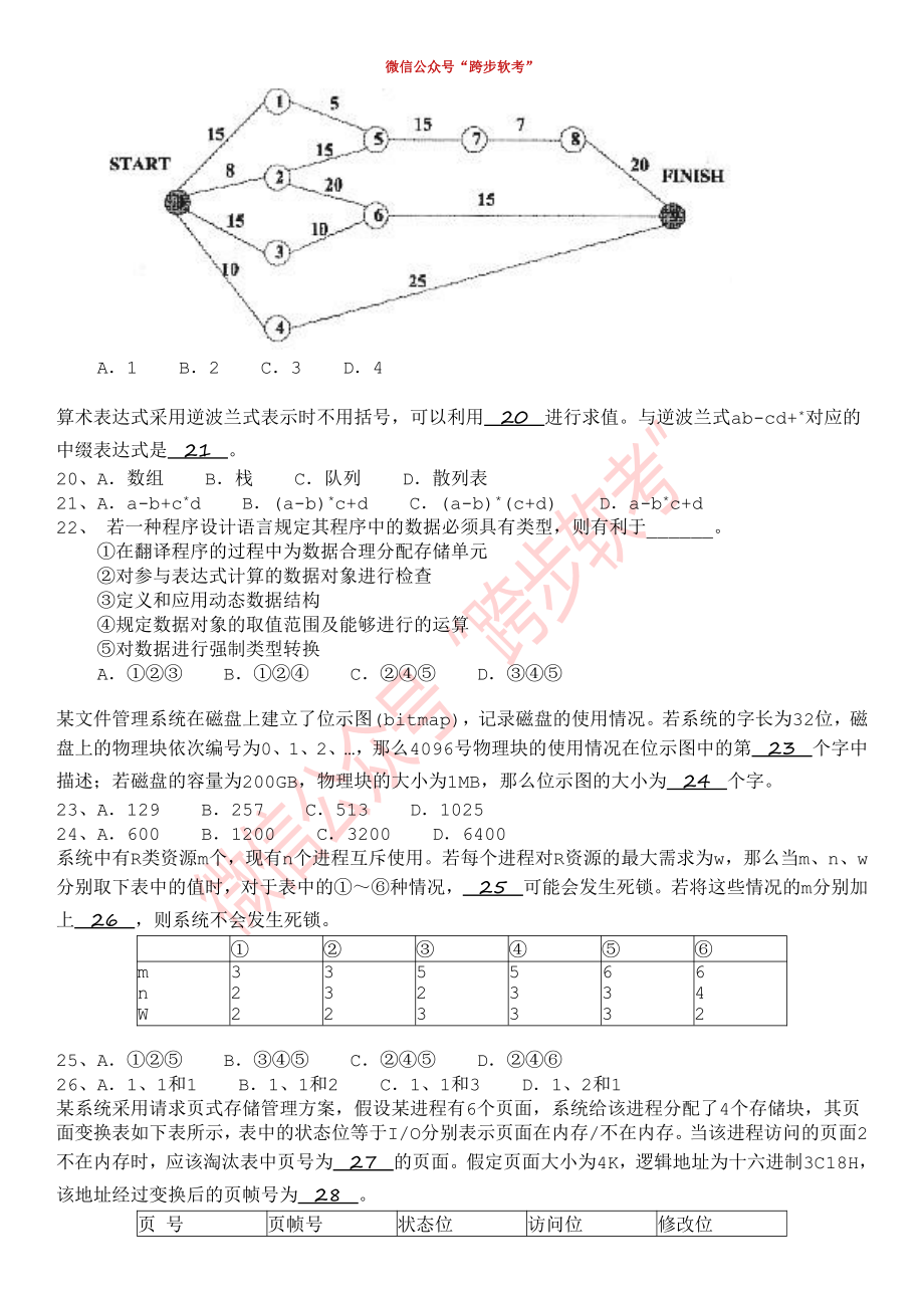 中级软件设计师2011上半年上午试题.pdf_第3页