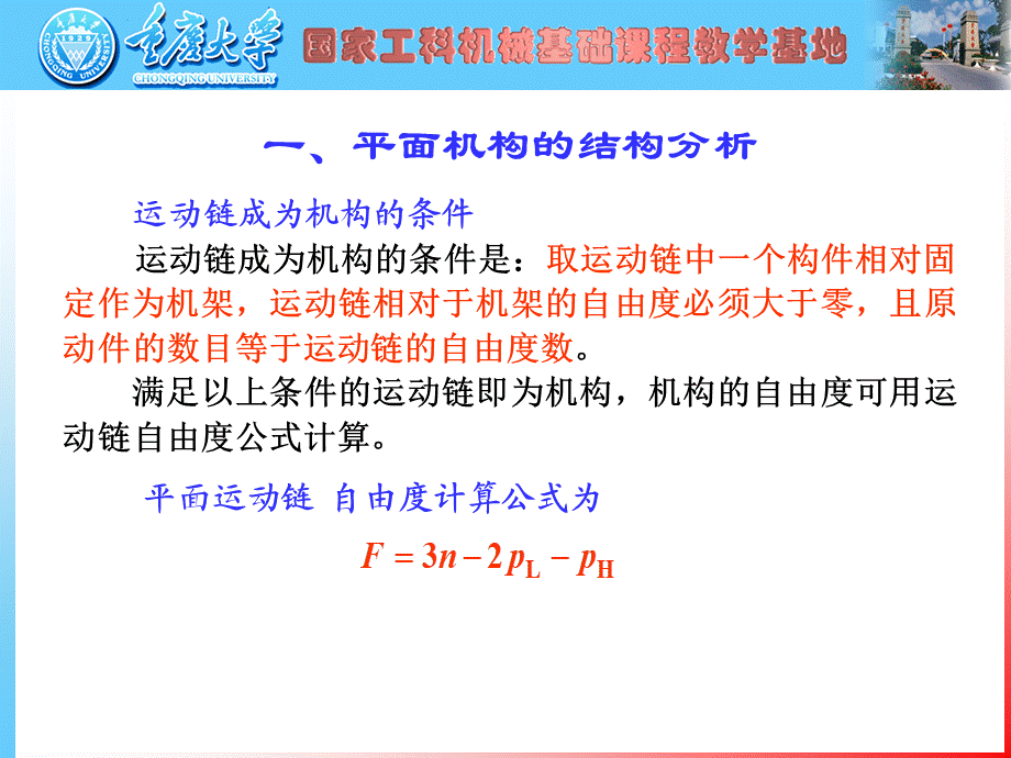 重庆大学机械原理辅导班课件.pps_第1页