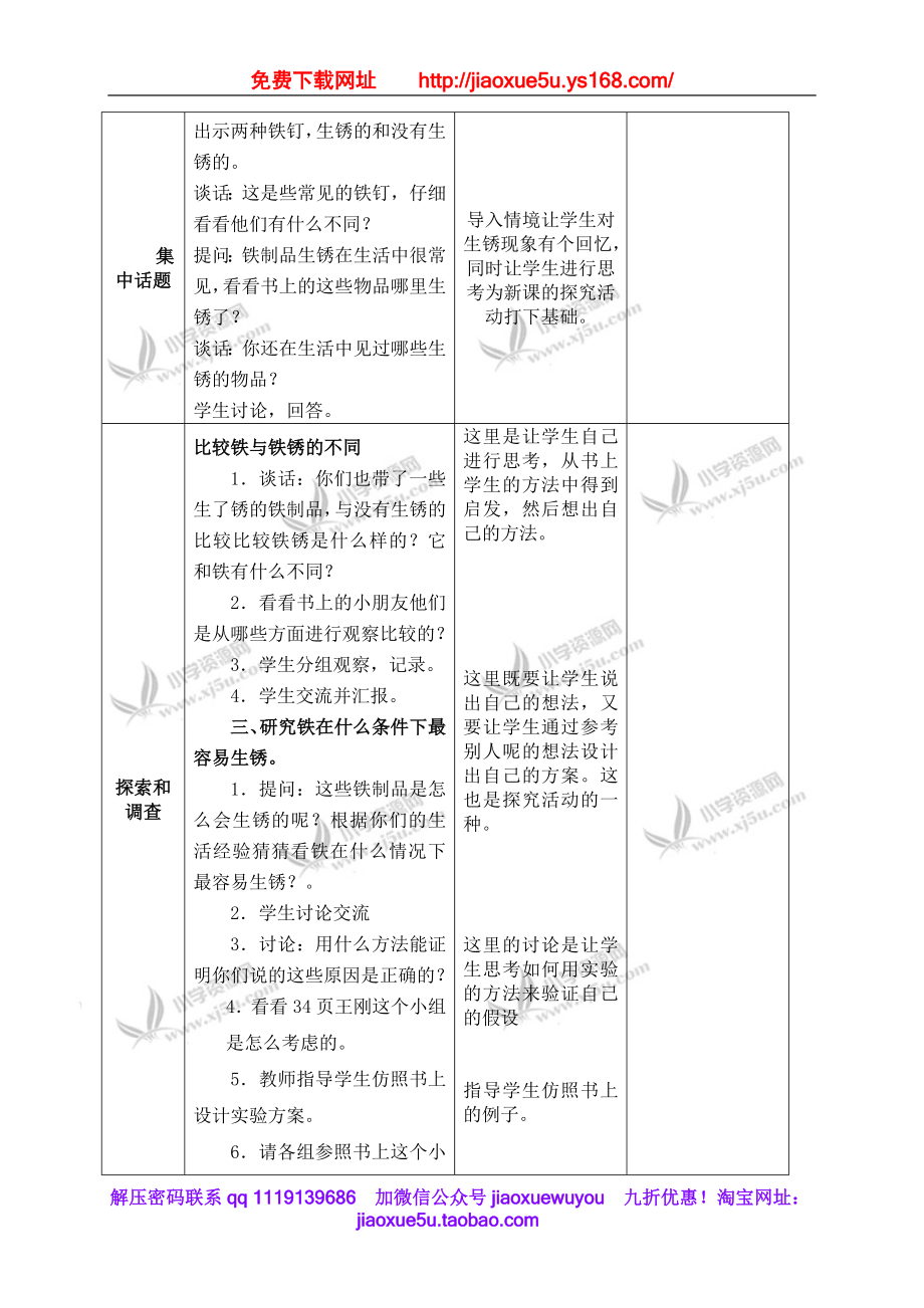 苏教小学科学六上《3.2、铁钉生锈了》word教案.doc_第2页