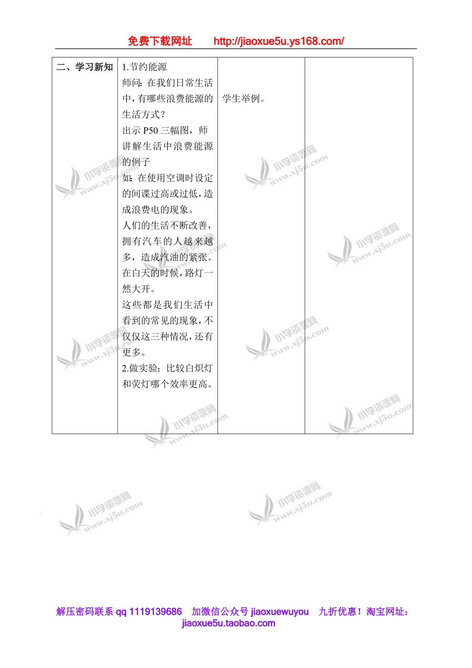 苏教小学科学六下《5.4.节约能源与开发新能源》word教案 (3).doc_第2页