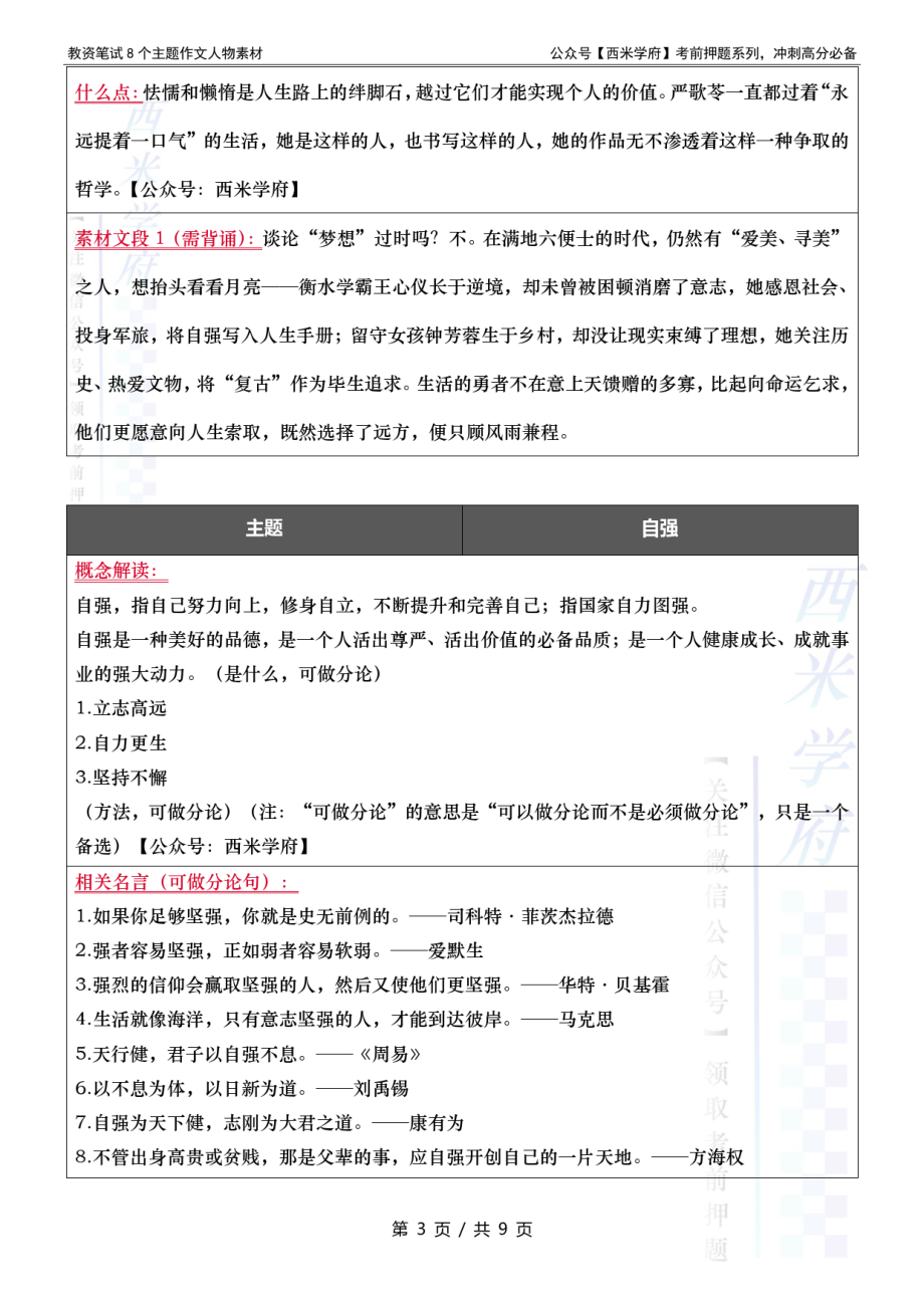 教资作文-8个主题人物素材- 成长篇.pdf_第3页