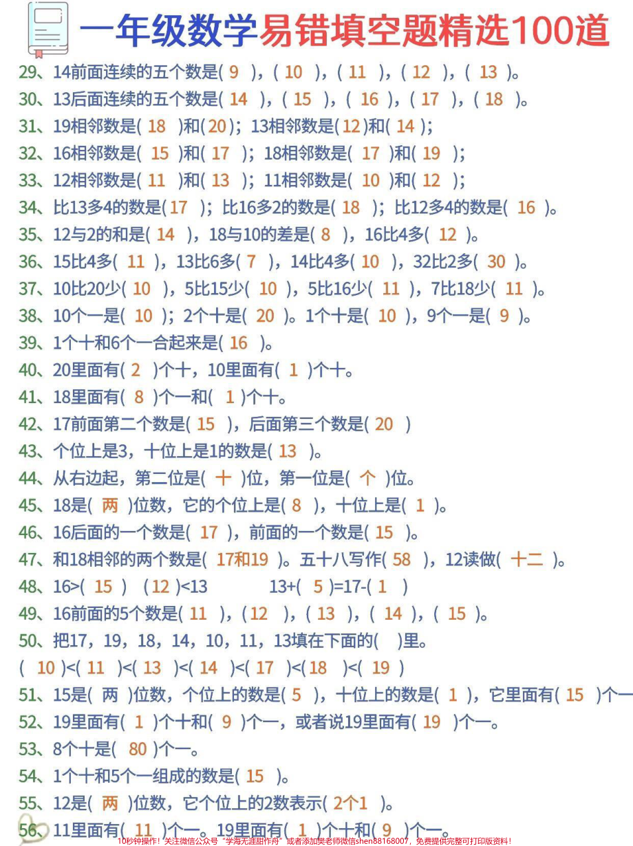 一年级数学易错100题#育儿 #一年级#家庭教育 #知识分享 #宝妈.pdf_第2页