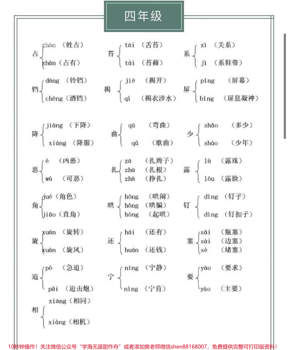 4-6年级上册语文多音字汇总.pdf_第1页