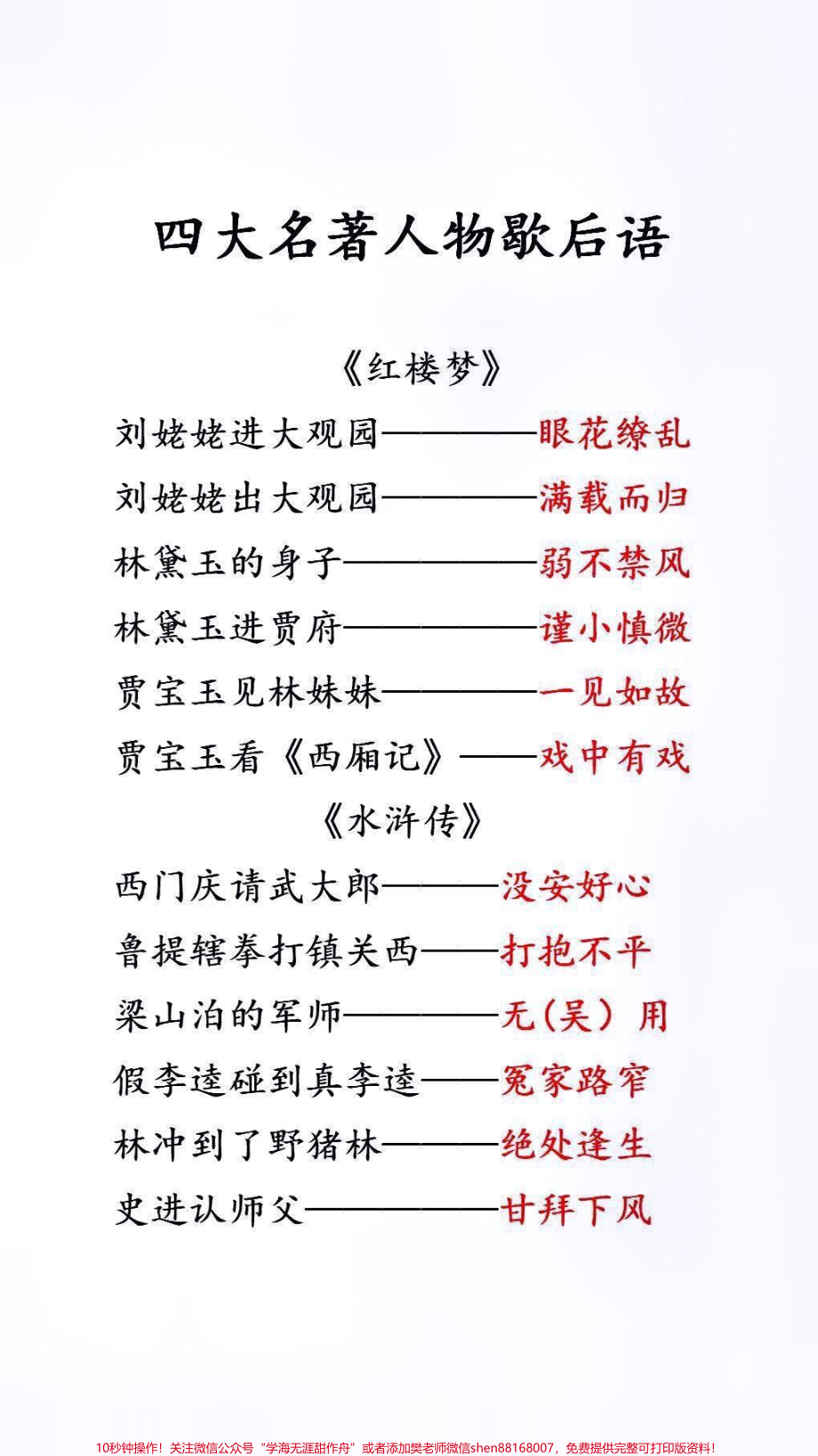 四大名著歇后语#必考考点 #文学常识.pdf_第1页