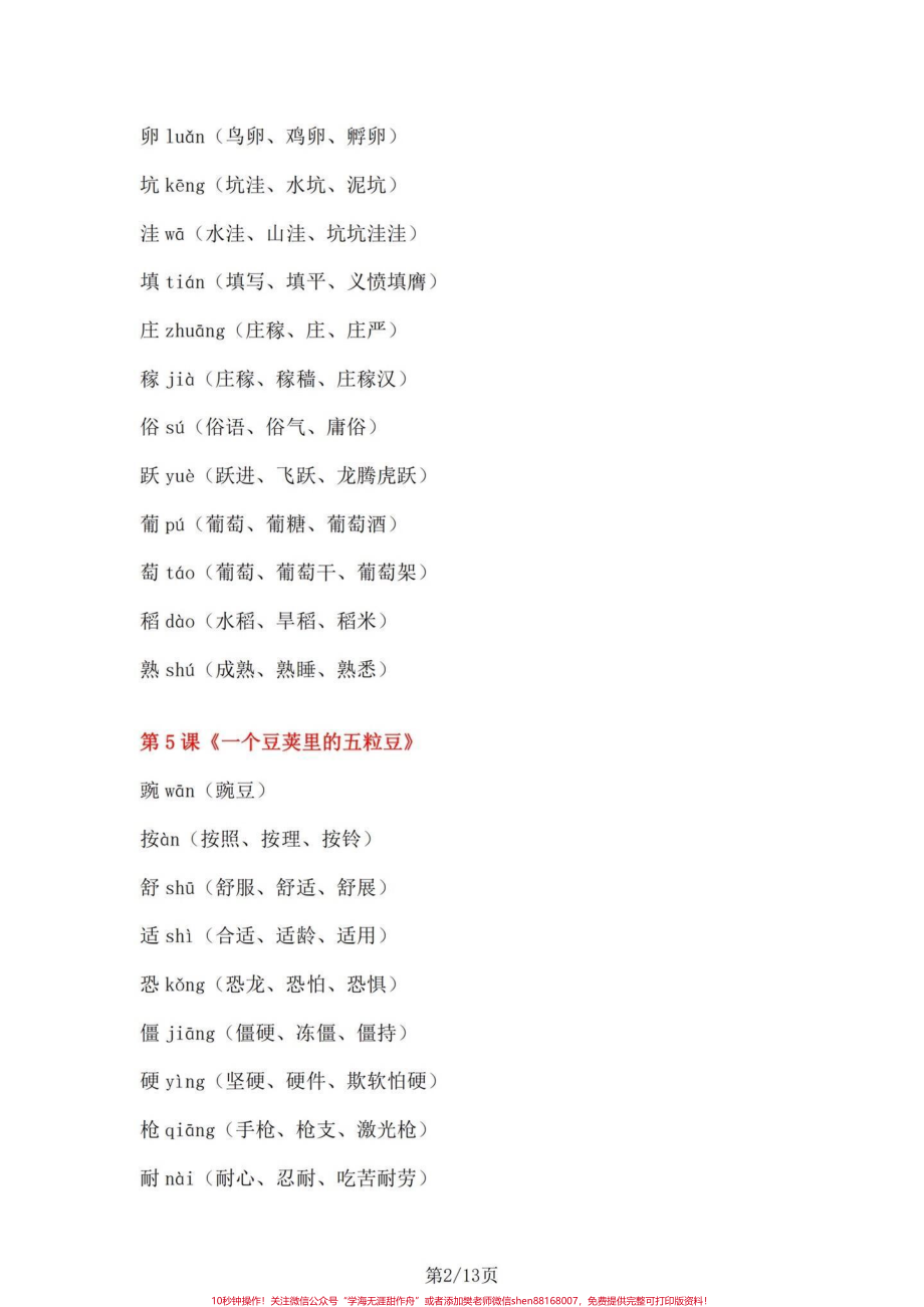 四年级上册语文1-27课课文重点生字组词四年级上册每课重点一类生字 一类生字拼音、组词、成语#四年级上册语文 #四年级语文上册生字表 #四年级上册语文生字组词 #四年级语文上册 #四年级语文 - 副本.pdf_第2页