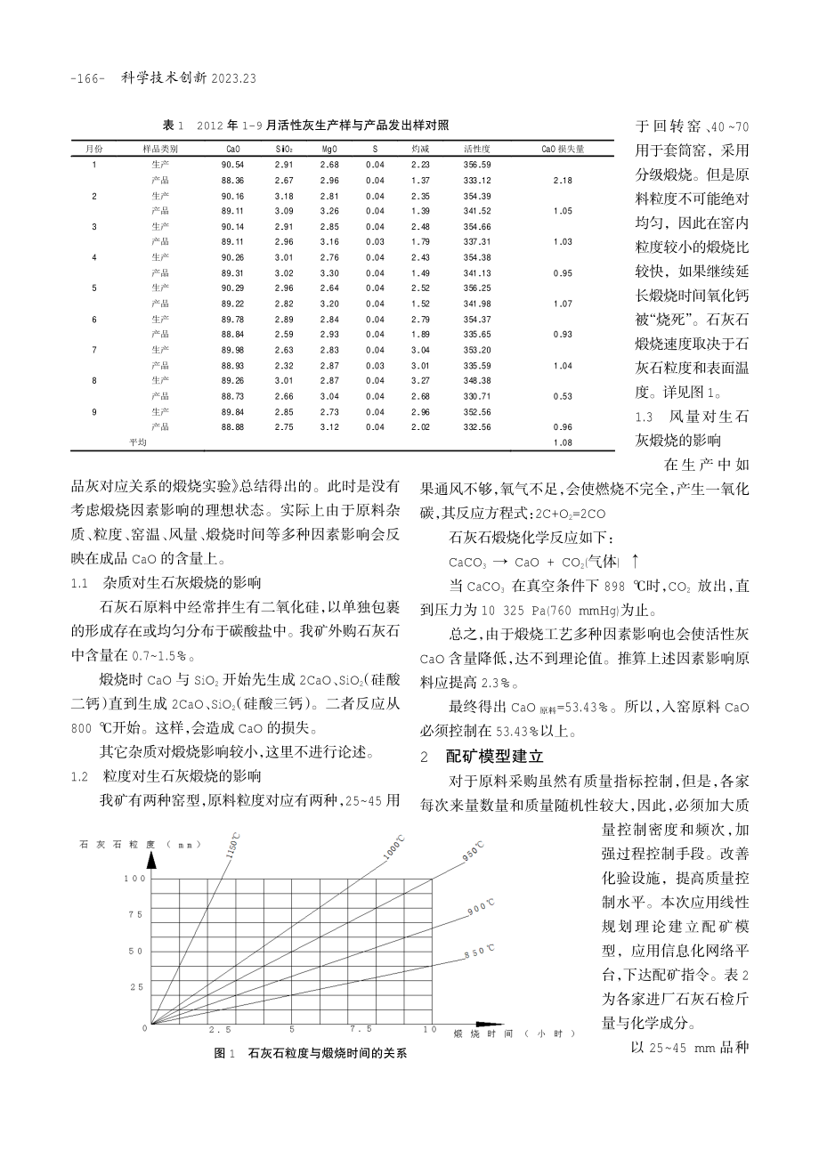 关于石灰石矿活性灰原料配矿专家模型的建立.pdf_第2页