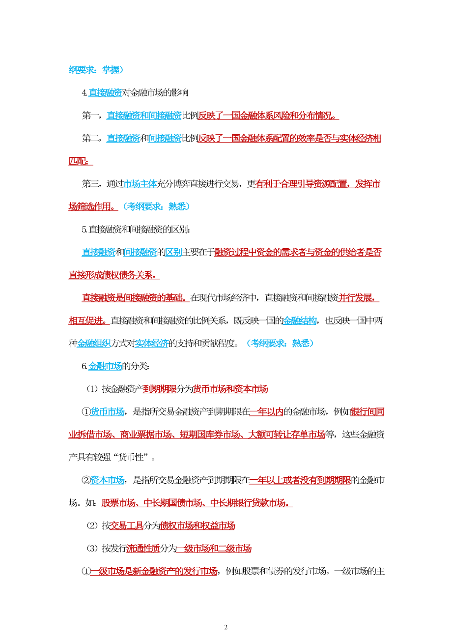 2023新大纲—金融市场基础知识三色笔记.pdf_第2页