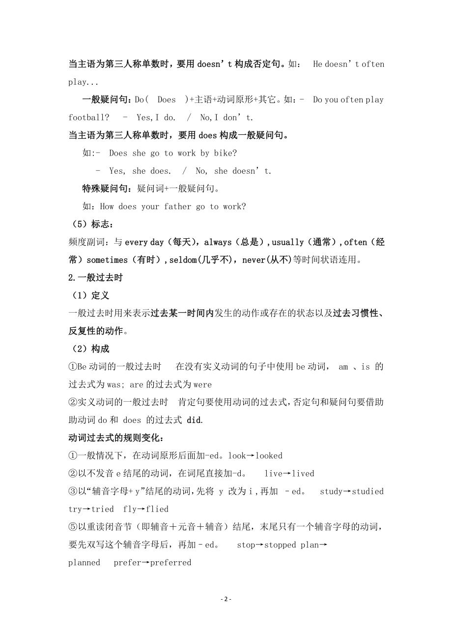 八年级上册英语语法总结.pdf_第2页