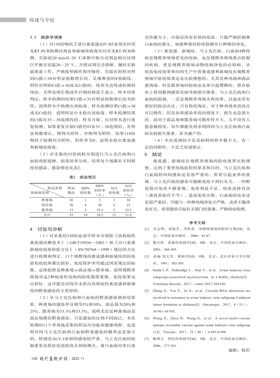 规模化鸡场主要病毒性疾病流行病学调查.pdf_第3页