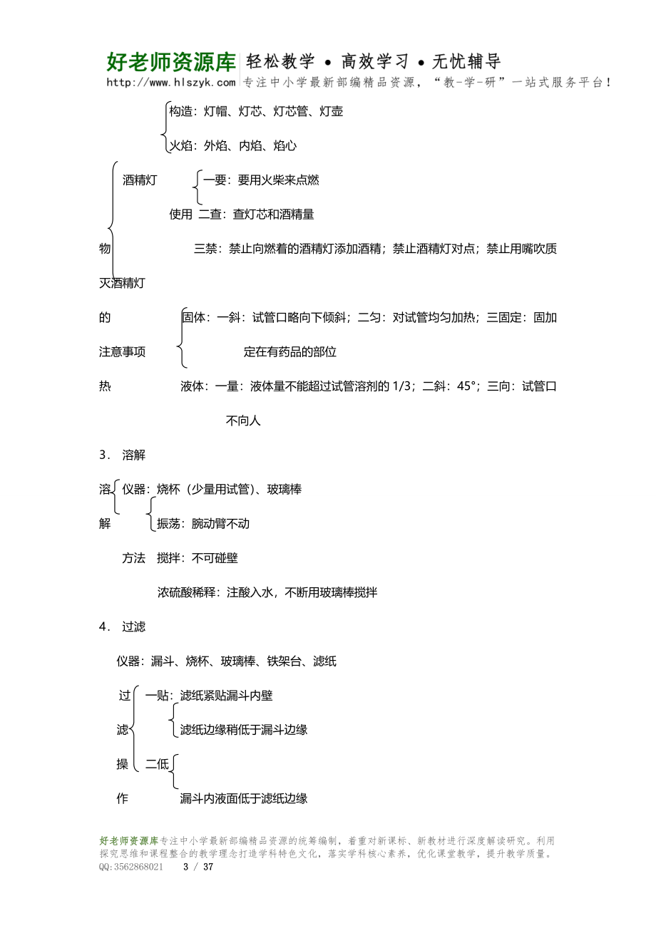 中考化学实验知识要点专题一化学实验.doc_第3页