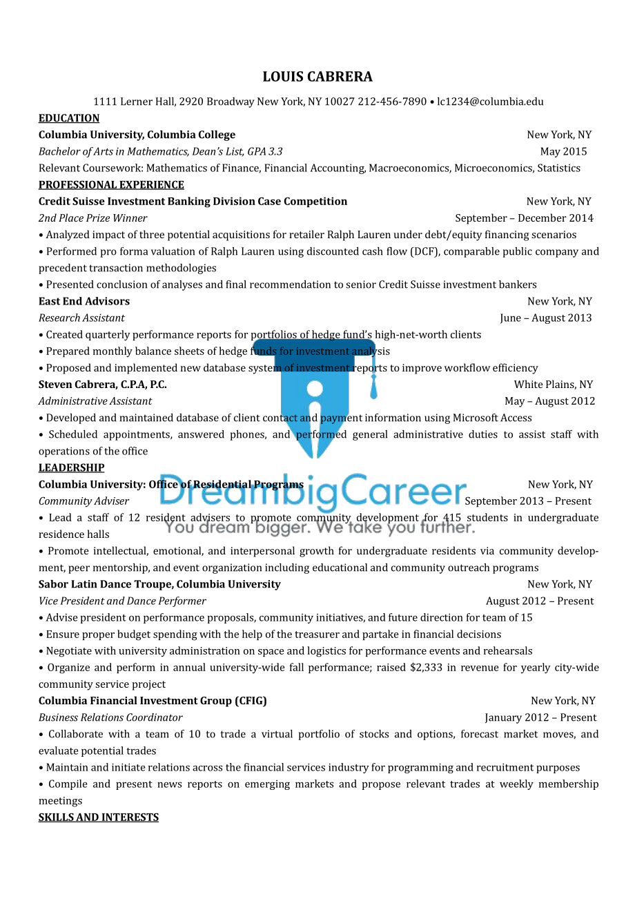 resume sample(finance2)(1).pdf_第1页