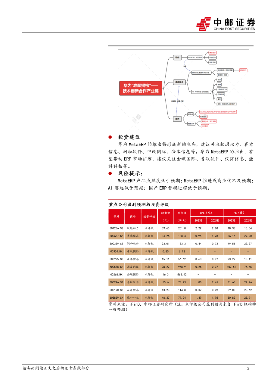 计算机：华为MetaERP宣誓在即看好通用软件产业扩容(1).pdf_第2页