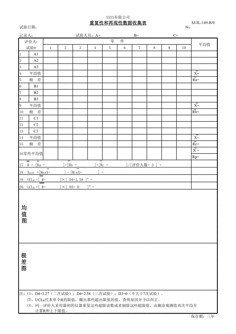 重复性和再现性数据收集表-149.xls_第1页