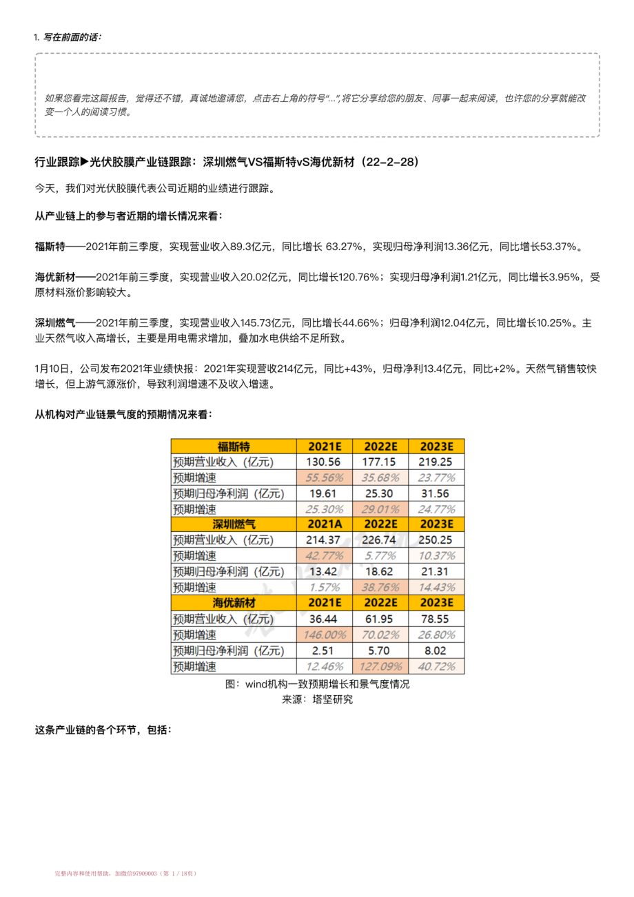 20220228-行业跟踪▶光伏胶膜产业链跟踪：深圳燃气VS福斯特vS海优新材（22-2-28）【优选课程网www.youxuan68.com】.pdf_第1页