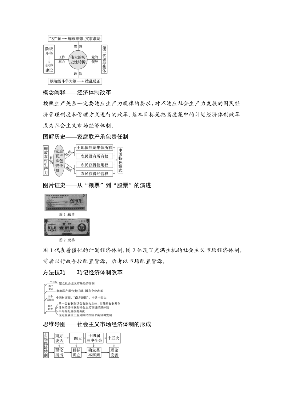 2018年高考历史（人教版）一轮复习精品讲练：第九单元 第24讲　新时期的改革开放.doc_第3页