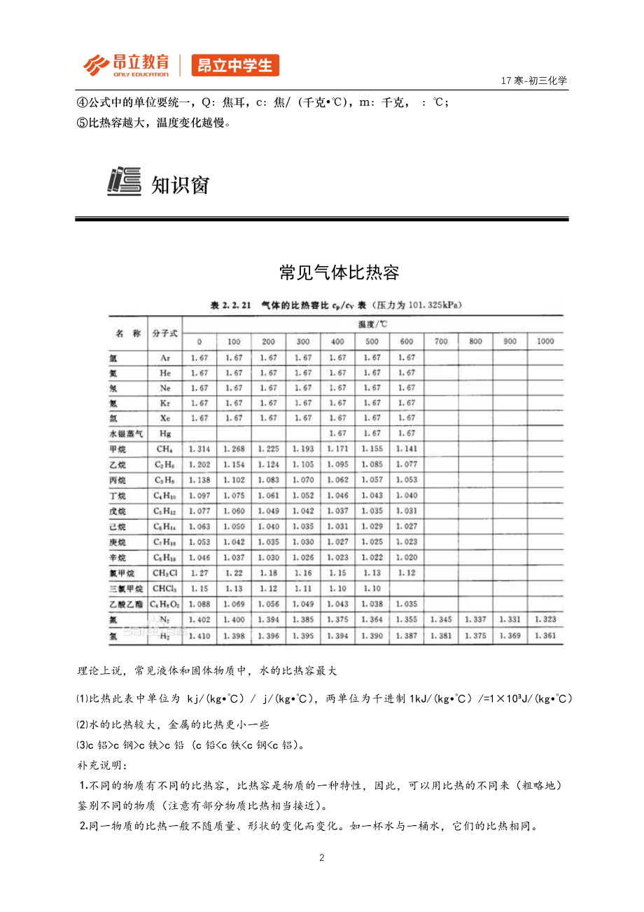 热量 比热容（二）学生版.docx_第3页