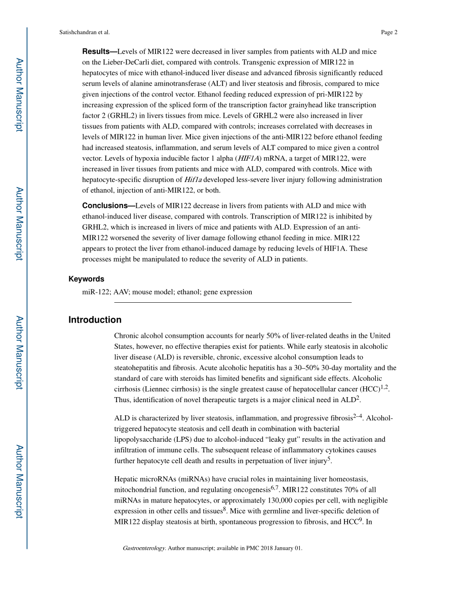 2018-Satishchandran-MicroRNA 122, Regulated by.pdf_第2页