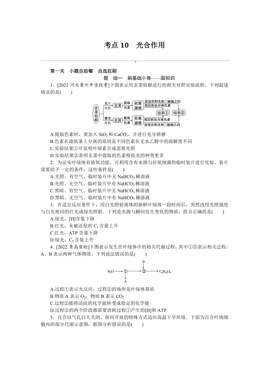 考点10　光合作用.doc_第1页