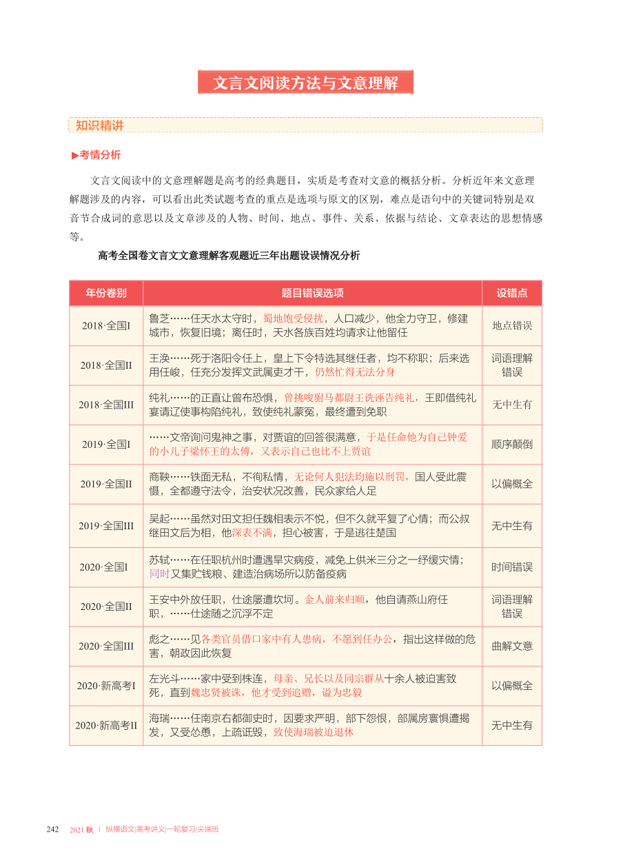 【2021秋】讲义-第十五讲-文言文阅读方法与文意理解.pdf_第2页