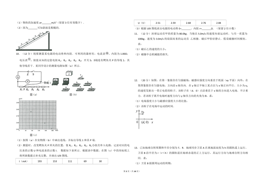 2014年全国统一高考物理试卷（大纲卷）（含解析版）(2).pdf_第2页