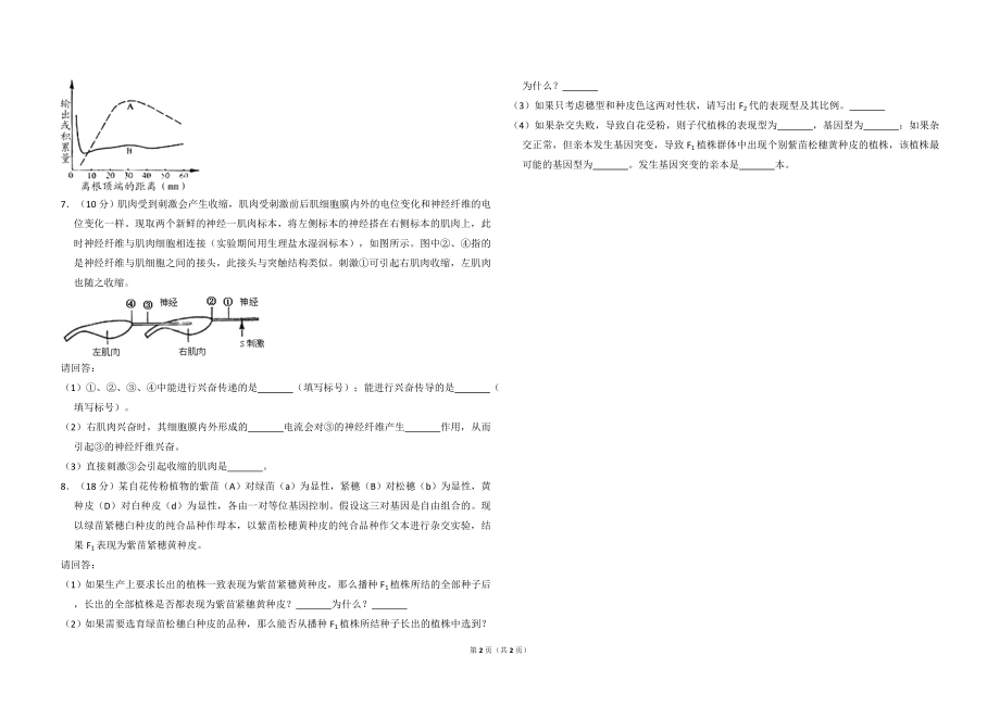 2008年全国统一高考生物试卷（全国卷ⅰ）（原卷版）.doc_第2页