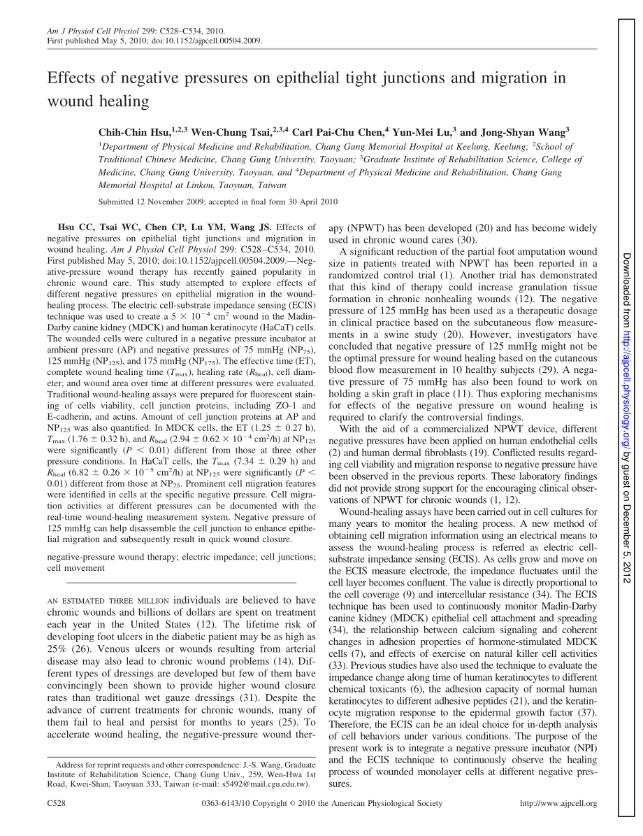 Effects of Negative Pressures on Epithelial Tight Junctions and Migration in Wound Healing(1).pdf_第1页