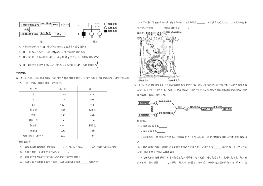 2011年天津市高考生物试卷 (1).pdf_第2页