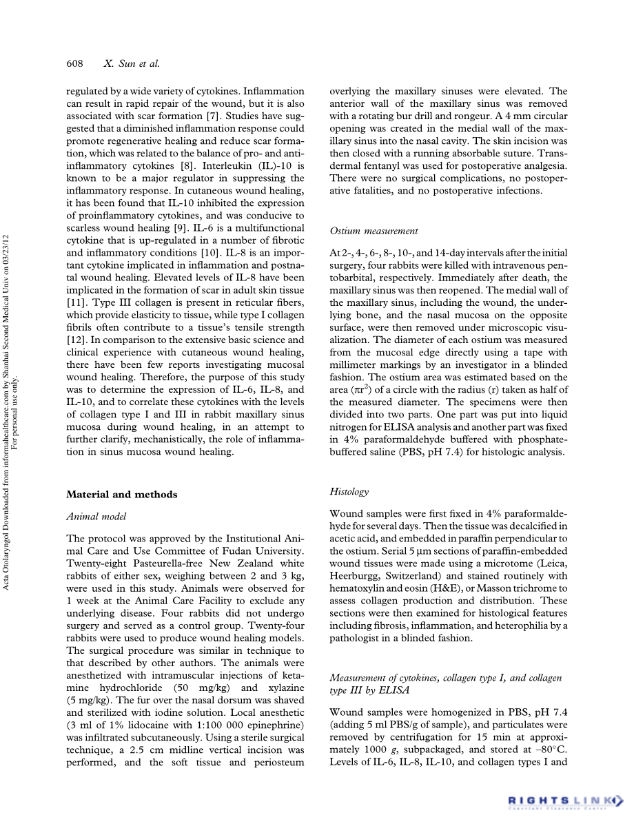 Serial cytokine levels during wound healing in rabbit maxillary sinus.pdf_第2页