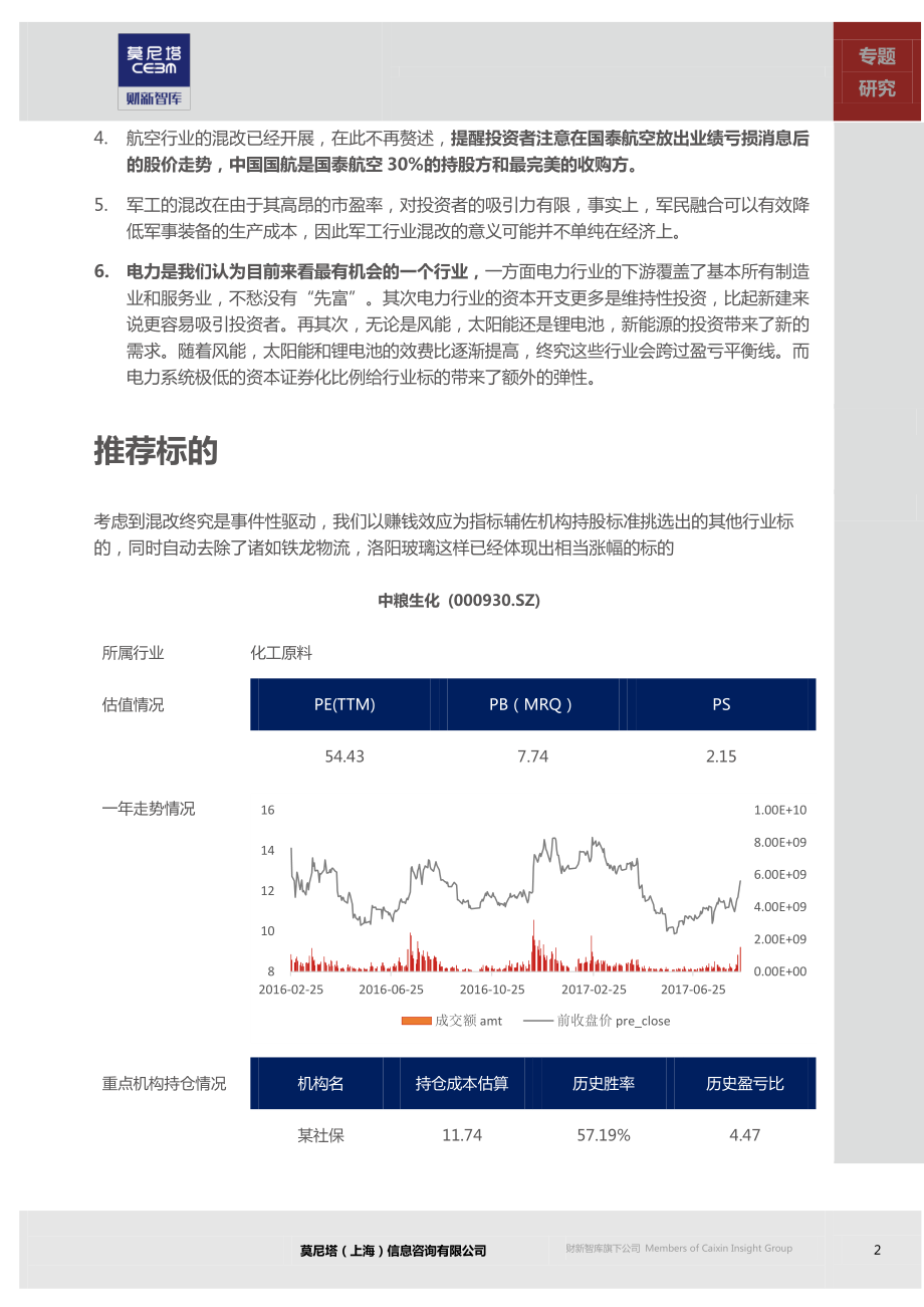 20170824-莫尼塔投资-国企混改概念推荐关注标的：短期热点观察.pdf_第3页