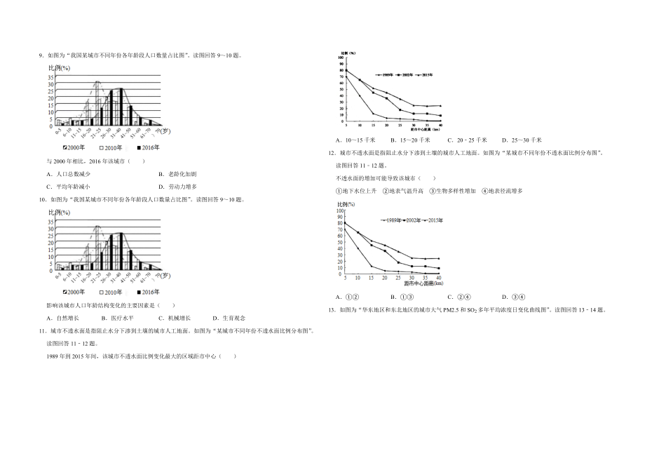 2019年江苏省高考地理试卷 (1).doc_第3页