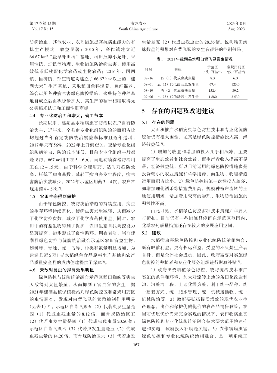 建湖县水稻病虫害绿色防控与专业化统防统治融合探索.pdf_第3页