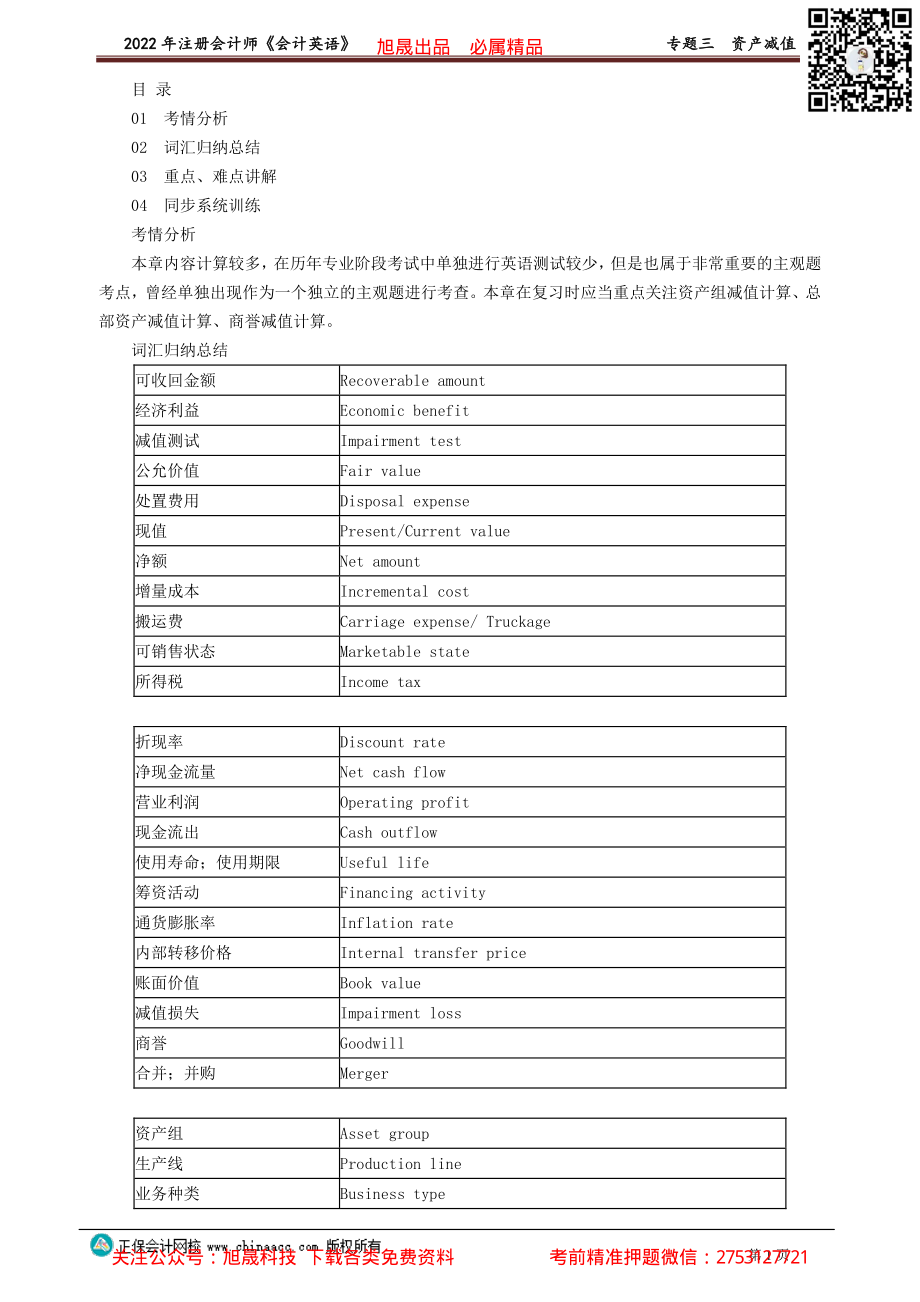 讲义_会计_英语特训基础_陈　辉_专题三　资产减值_create.pdf_第1页