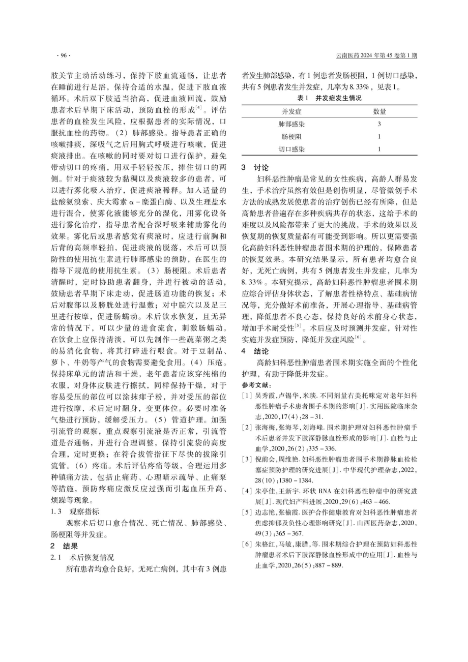 高龄妇科恶性肿瘤患者围术期护理的体会.pdf_第2页