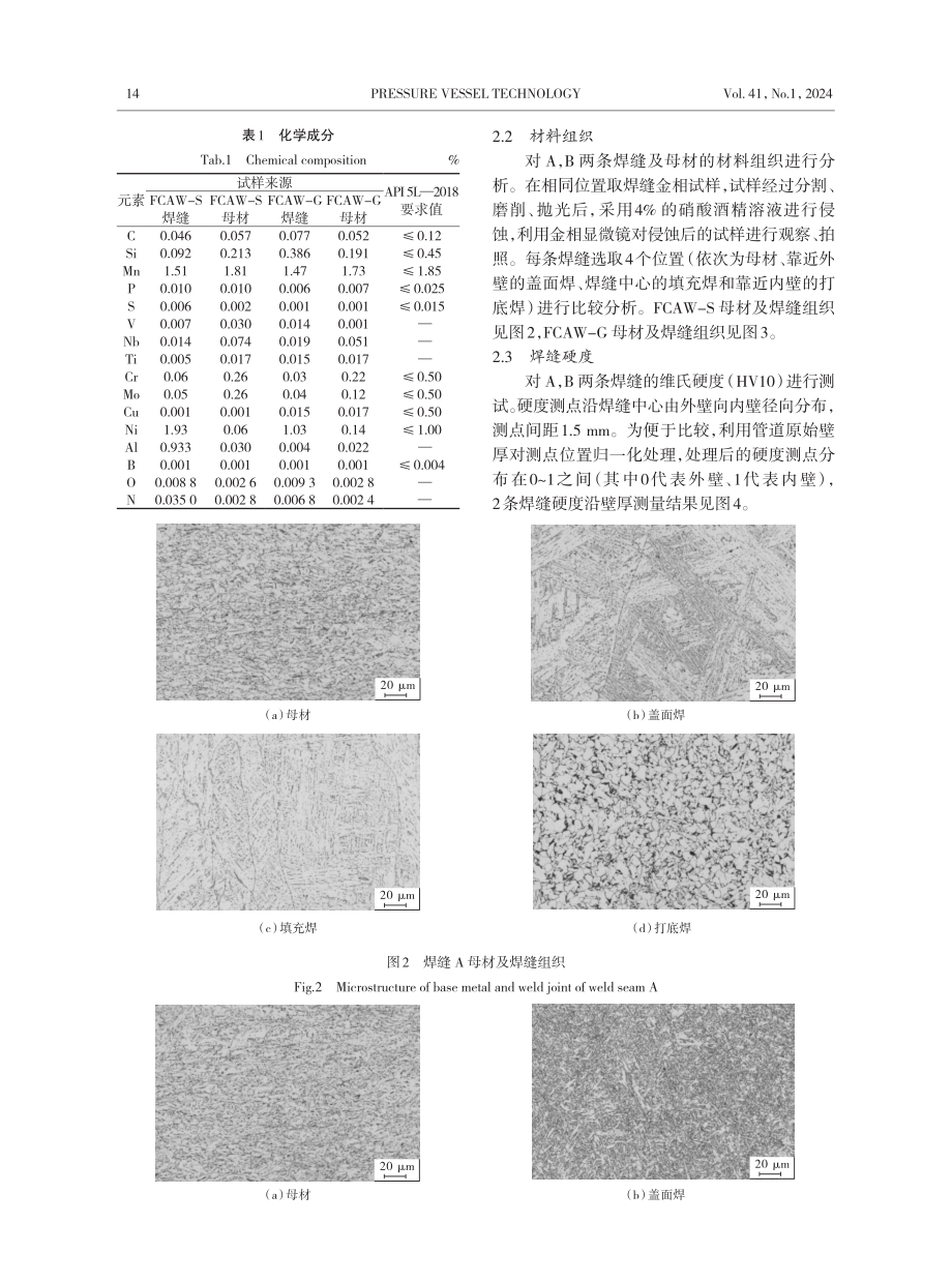 不同药芯焊丝工艺条件下X80管线钢焊缝组织与性能对比.pdf_第3页