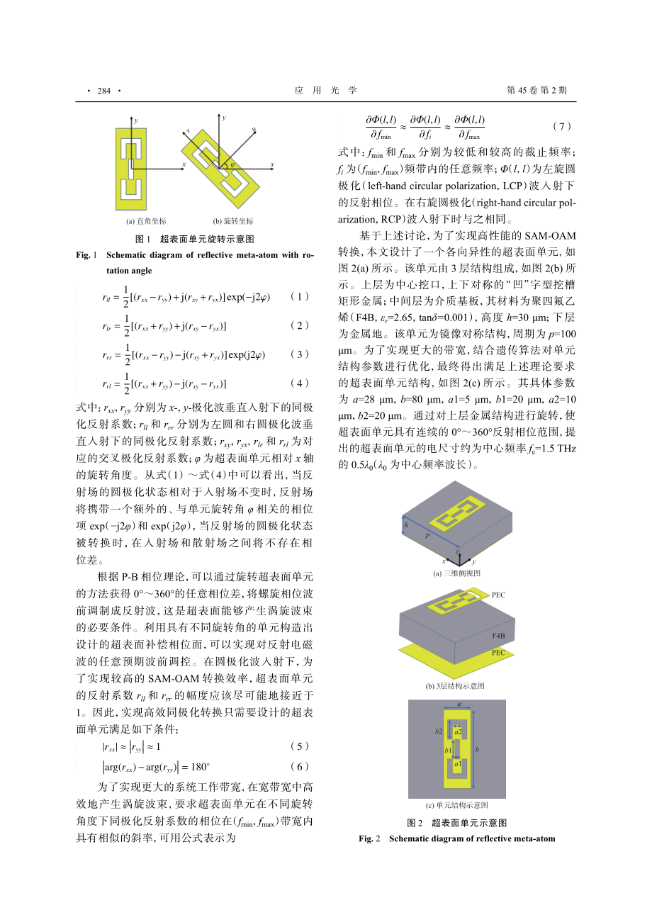 基于超宽带反射超表面产生太赫兹轨道角动量.pdf_第3页