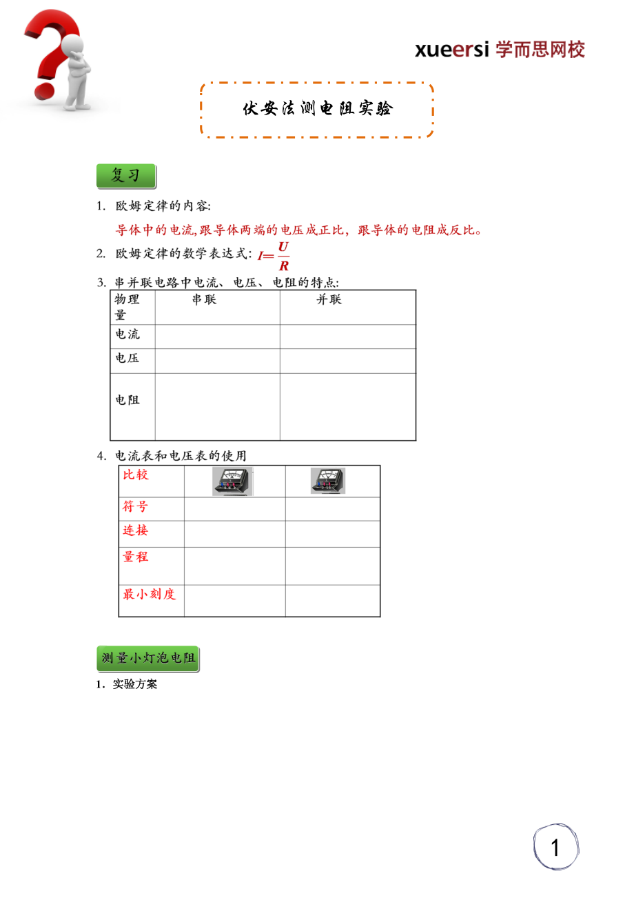 伏安法测电阻实验.doc_第1页