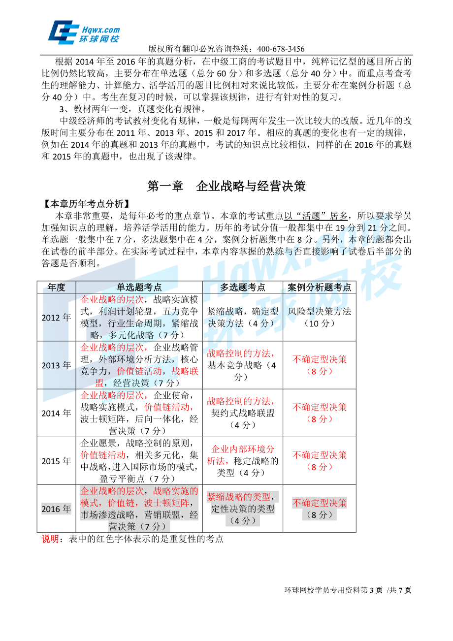 2017中级经济师-工商-精讲班【孙晶晶】-01、（2017教材变动）第一章-企业战略与经营决策-第1节企业战略概述（一）.doc_第3页